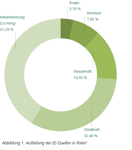 Aufteilung der EE-Quellen in Polen