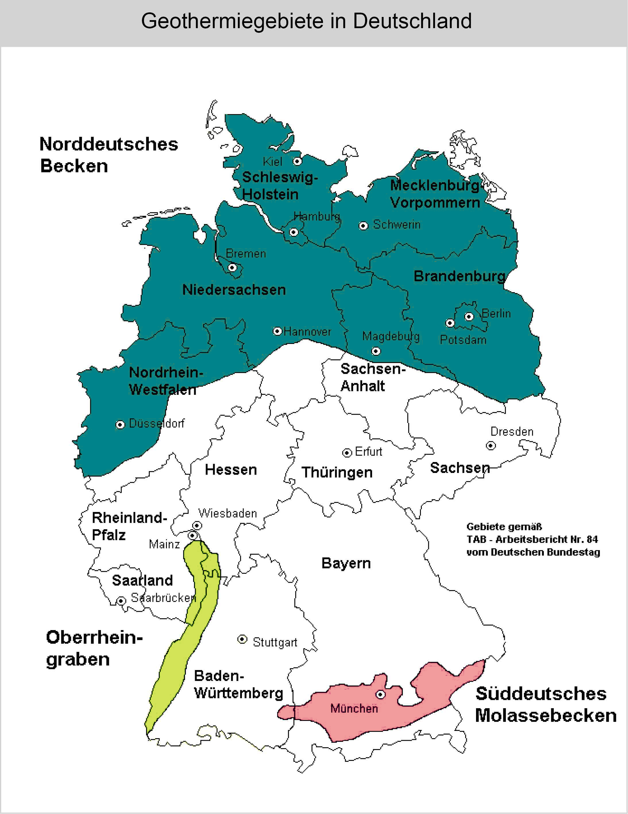 Geothermie Deutschland Karte