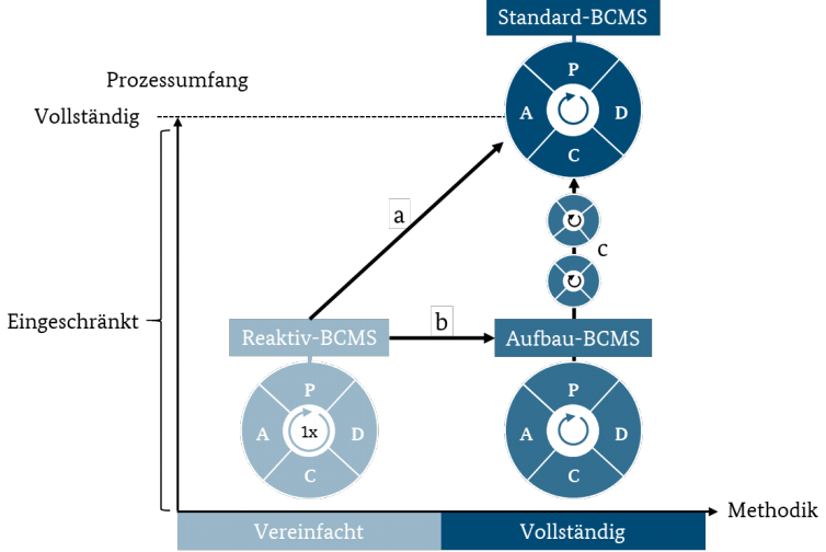 Grafik Prozessumfang, Schrittweise Implementation des BMCS