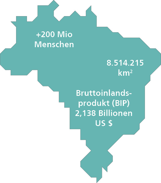 Brasilien mit Daten