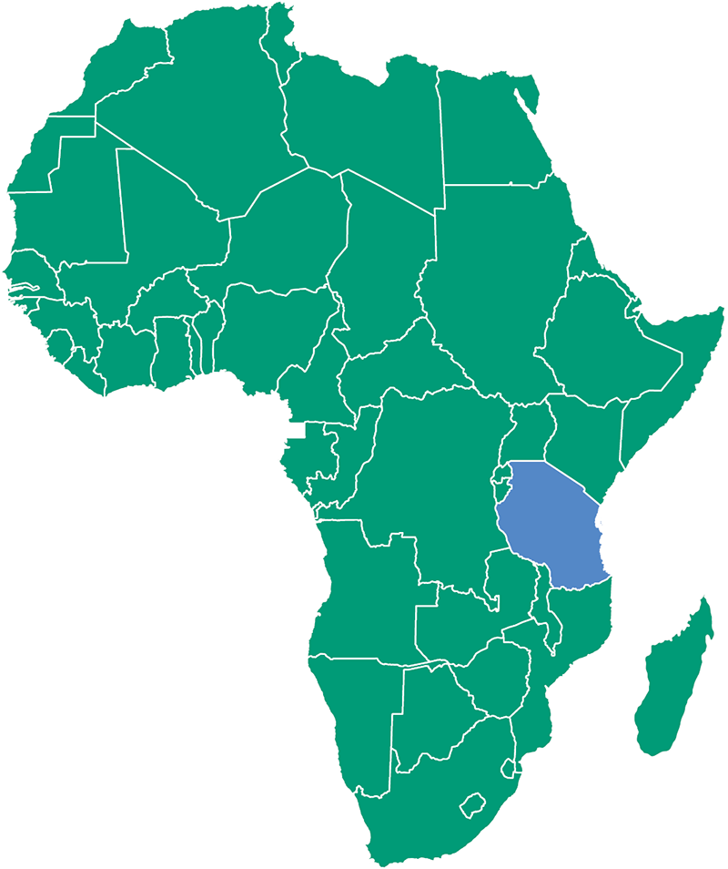 Afrikakarte mit highlight äthiopien