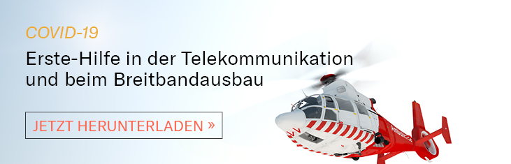 Header Covid-19 Erste-Hilfe in der Telekommunikation und beim Breitbandausbau