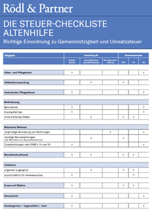 Steuer-Checkliste Altenhilfe