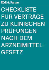 Checkliste Verträge zu klinischen Prüfungen nach dem Arzneimittelgesetz